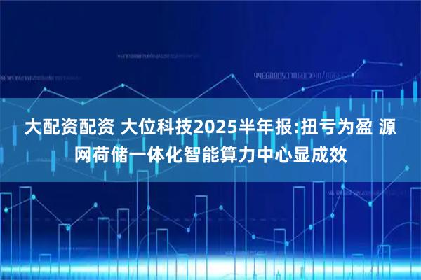 大配资配资 大位科技2025半年报:扭亏为盈 源网荷储一体化智能算力中心显成效